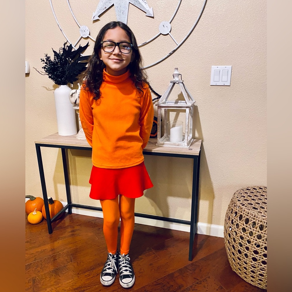 Girls Velma from Scooby Doo Costume, 3 pieces 🧡❤️